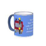 Firemen rescuing cat mug