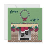 Fireplace Santa Invitation