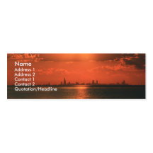 Firery Chicago Sunset Business Card