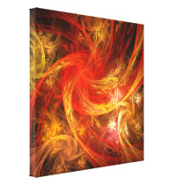 Firestorm Abstract Art Wrapped Canvas Print
