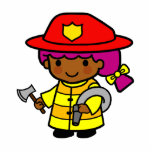 Firewoman photo sculptures