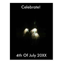 Fireworks 4th July Postcard