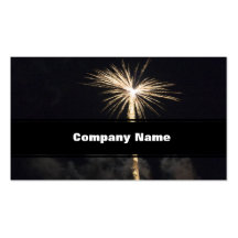 Fireworks Celebration at Night Business Card Templates