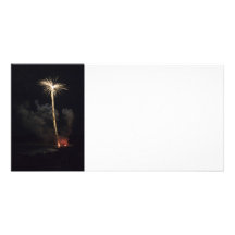 Fireworks Celebration at Night Photo Card