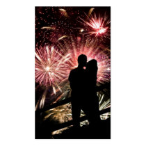 Fireworks Couple Kissing Silhouette