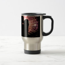 Fireworks Couple Kissing Silhouette Coffee Mug