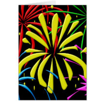 fireworks greeting card