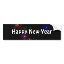 Fireworks Hapy New Year Bumper Sticker