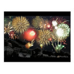 Fireworks over Parked Cars Postcards