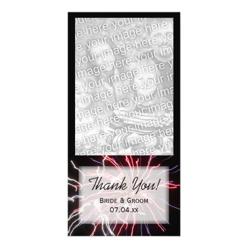Fireworks Thank You Photo Card