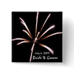 Fireworks Wedding Button