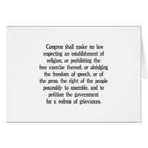First Amendment Greeting Cards