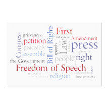 First Amendment Rights - Freedom of Speech Canvas Prints