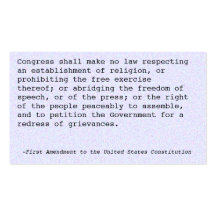 First Amendment trivia cards Business Cards