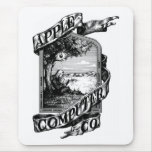 First Apple logo mousepads
