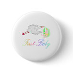 First Baby (Stork) buttons