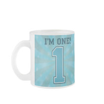 First Birthday Boy, I'm One, Big Blue Number 1 Coffee Mug