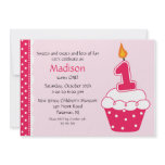 First Birthday Cupcake Invitation