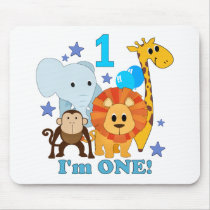 First Birthday Jungle Mouse Pads