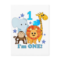 First Birthday Jungle Postcards