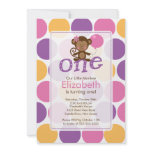 First Birthday Little Monkey Birthday Invitation