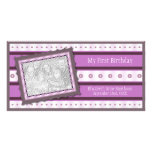 First Birthday Memories My 1st Purple Photo Card