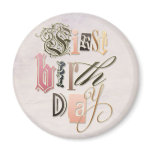 "First Birthday" Whimsical Letters magnets