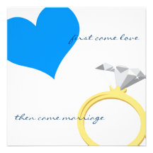 FIRST CAME LOVE-BLUE Invitation
