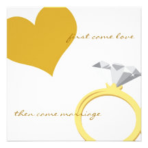 FIRST CAME LOVE-GOLD Invitation