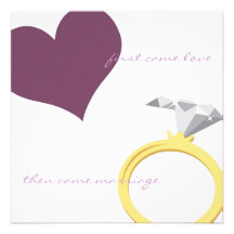 FIRST CAME LOVE-PURPLE Invitation
