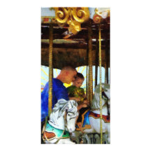 First Carousel Ride Photo Card