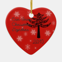 First Chrismas Together Heart Christmas Tree Ornaments
