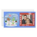 First Christmas Snowmen Couples Photo Card photo cards