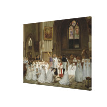 First Communion, 1867 Canvas Print
