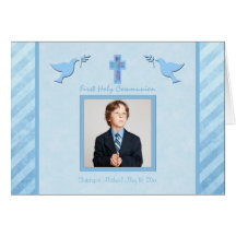 First Communion Thank You Card for a Boy