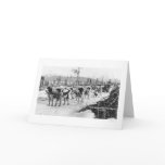 First Dog Team Alaska 1910 Greeting Card