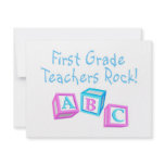 First Grade Teachers Rock invitations