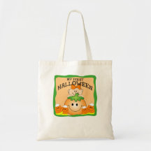 FIRST HALLOWEEN GIRL TOTE BAGS