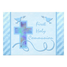 First Holy Communion Invitation for a Boy