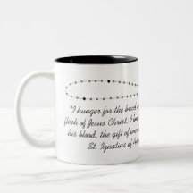 First Holy Communion Mug-Black and White Rosary