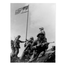 First Iwo Jima Flag Raising on February 23rd 1945 Post Cards