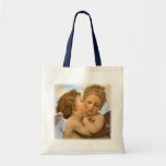 First Kiss by Bouguereau, Vintage Victorian Angels Tote Bag