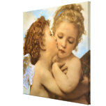 First Kiss by Bouguereau, Vintage Victorian Angels Gallery Wrap Canvas