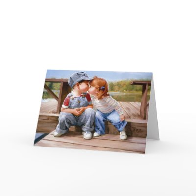 First Kiss Greeting Card by pembertonoakes