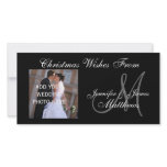 First Married Christmas Monogram PhotoCard