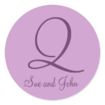 First Names and Last Initial Q Mauve stickers