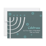 First Night of Hanukkah invitation card
