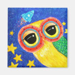 First Owl In Space Fridge Magnets