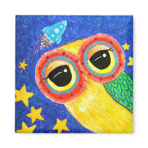 First Owl In Space Fridge Magnets