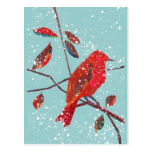 First Snow Holiday Season Postcard